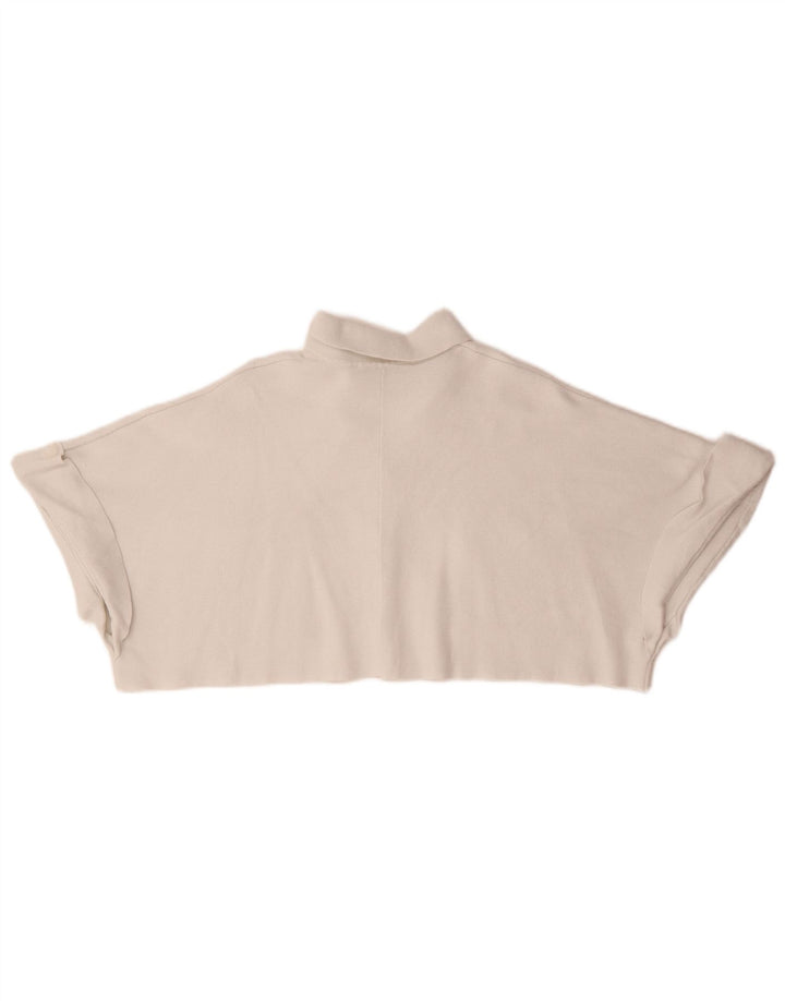 Zara Womens Crop Oversized Cardigan Top UK 10 Small White Viscose
