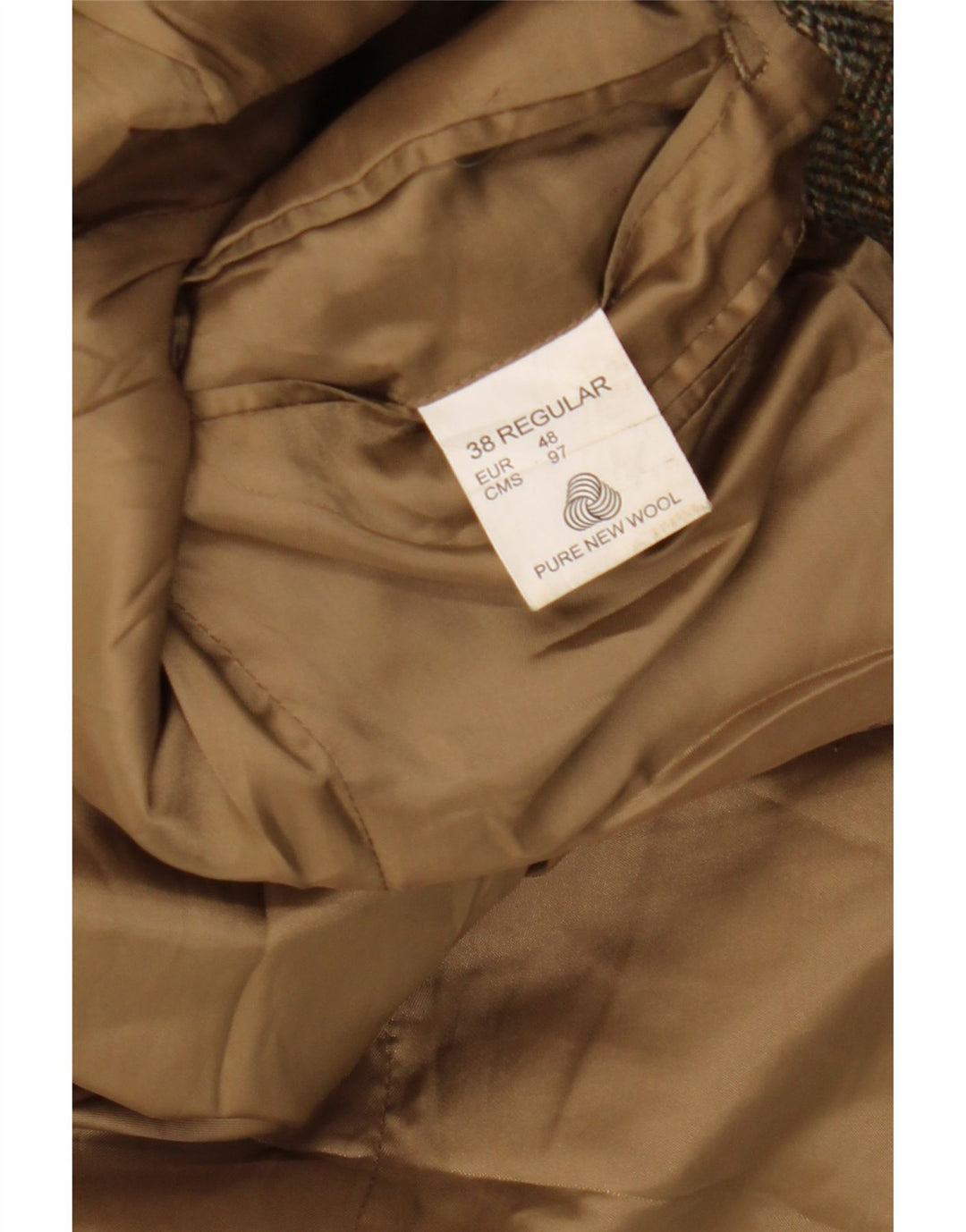 Vintage herre 3-knaps blazerjakke UK 38 medium brun sildeben