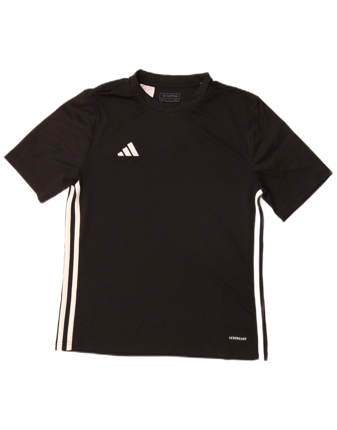 ADIDAS Boys Aeroready T-Shirt Top 13-14 År Sort Polyester