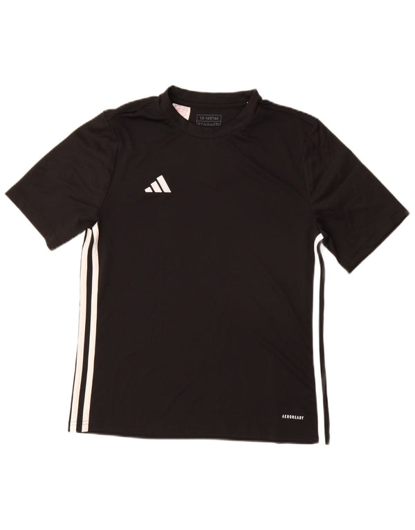 ADIDAS Boys Aeroready T-Shirt Top 13-14 År Sort Polyester