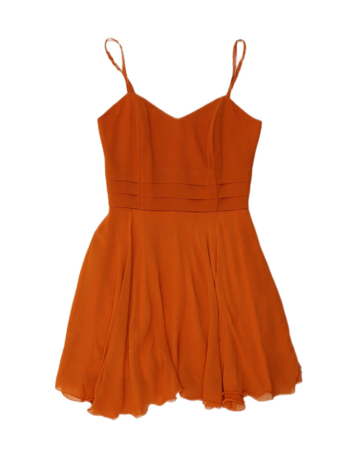 VINTAGE Womens Couture Sundress IT 42 Medium Orange Vintage Vintage and Second-Hand Vintage from Messina Hembry 
