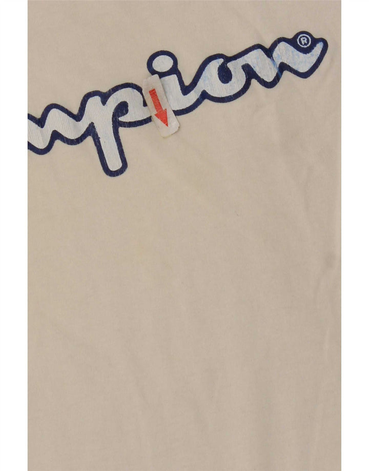 Champion Herre grafisk T-shirt Top Stor hvid Colourblock Bomuld