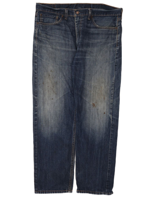 Levi's Herre 505 Straight Jeans W38 L30 Blå Bomuld