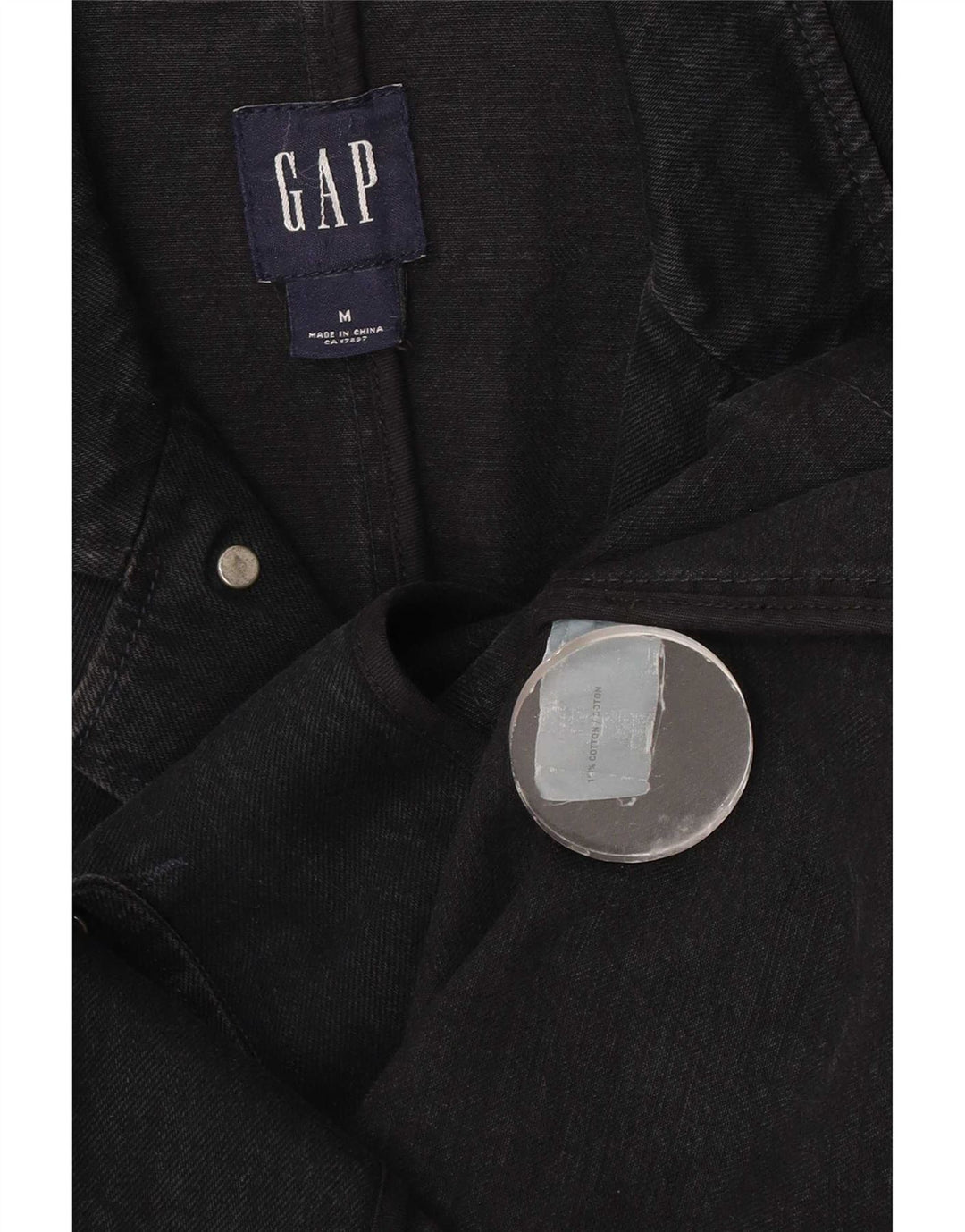 Gap Herre denimjakke UK 38 Medium Sort Bomuld