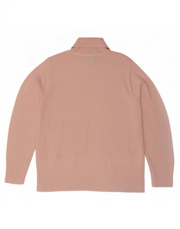 Marks & Spencer Dame Roll Neck Jumper Sweater UK 18 XL Pink Akryl