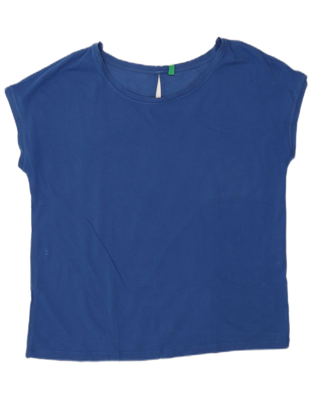 Benetton Dame Bluse Top UK 16 Large Blue