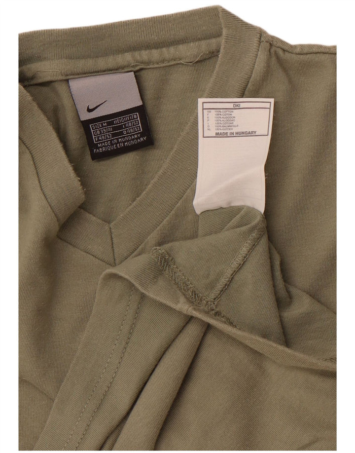 NIKE T-shirt top til mænd UK 39/41 Medium Khaki Bomuld