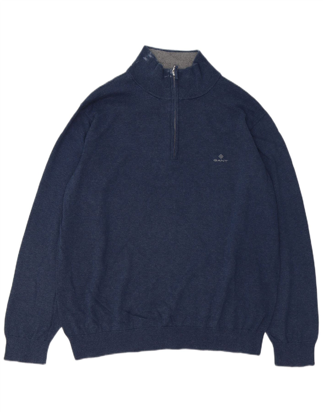 Gant herre lynlås-hals sweater 2XL marineblå bomuld