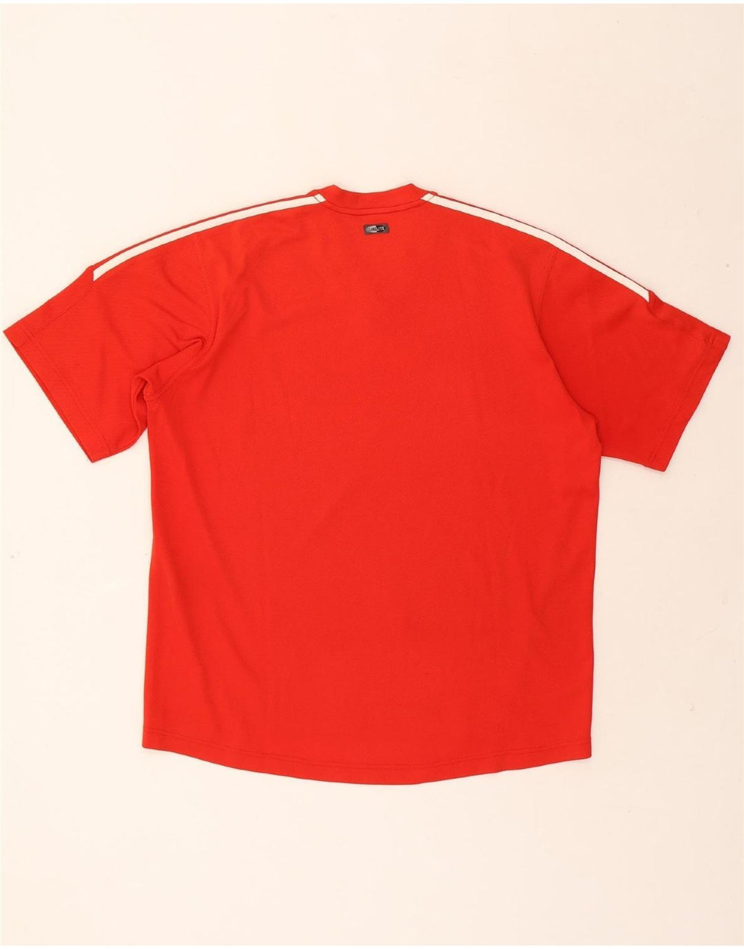 ADIDAS Mens T-Shirt Top UK 40/42 Medium Red Polyester Vintage Adidas and Second-Hand Adidas from Messina Hembry 