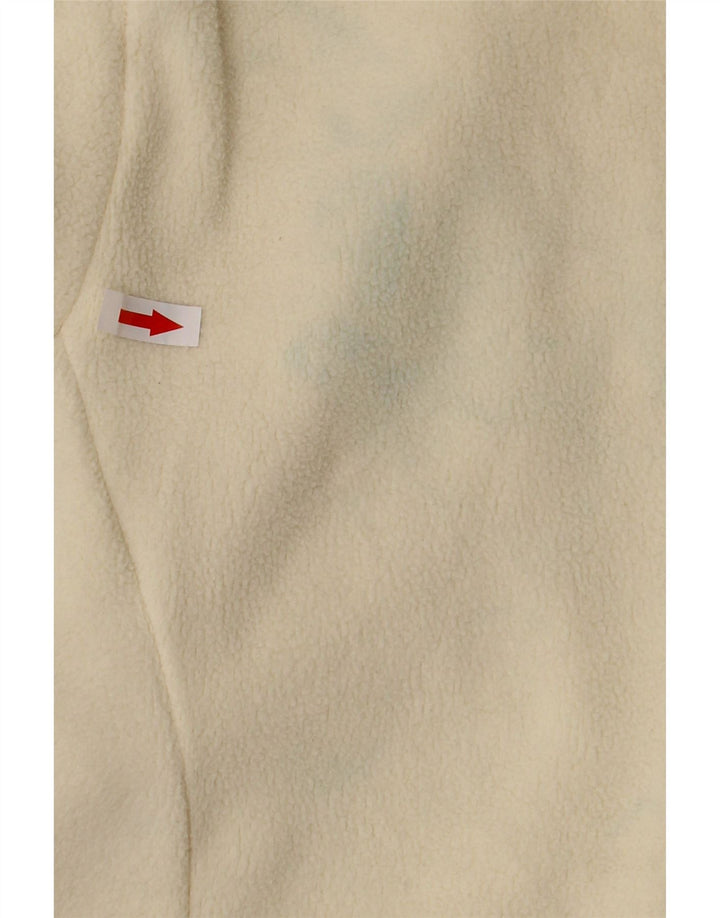 Calvin Klein Jeans Dame Hættejakke Fleecejakke UK 18 XL Off White Polyester