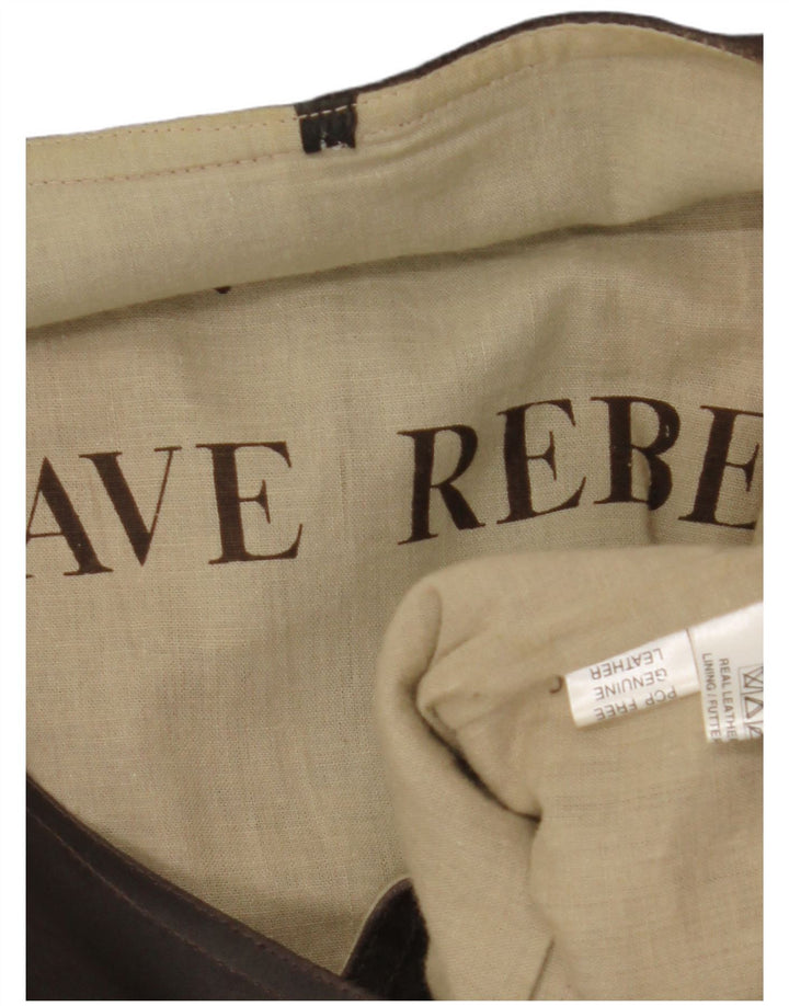 VINTAGE Lædervest til mænd Stor brunt læder