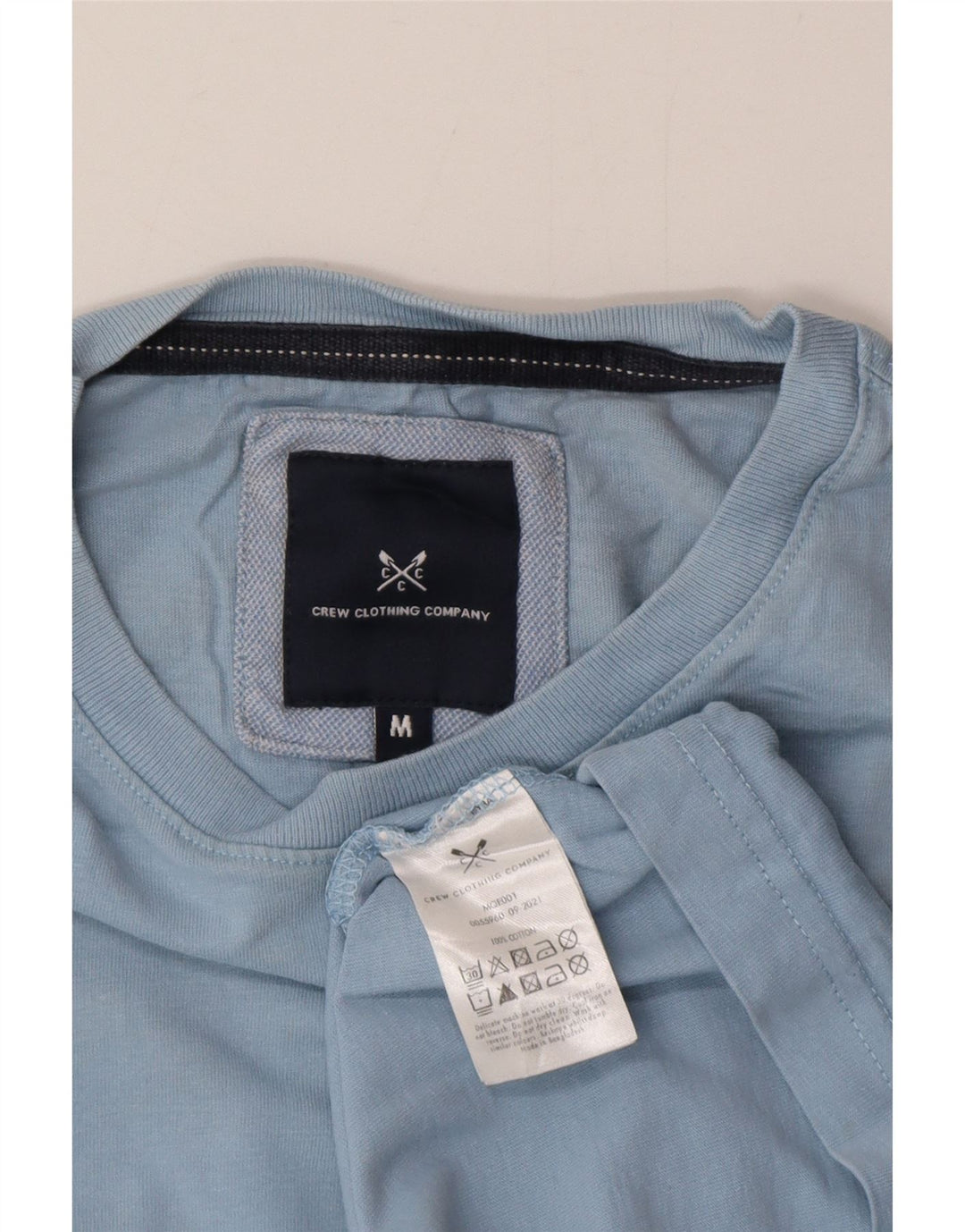 Crew Clothing Herre T-Shirt Top Medium Blue Bomuld