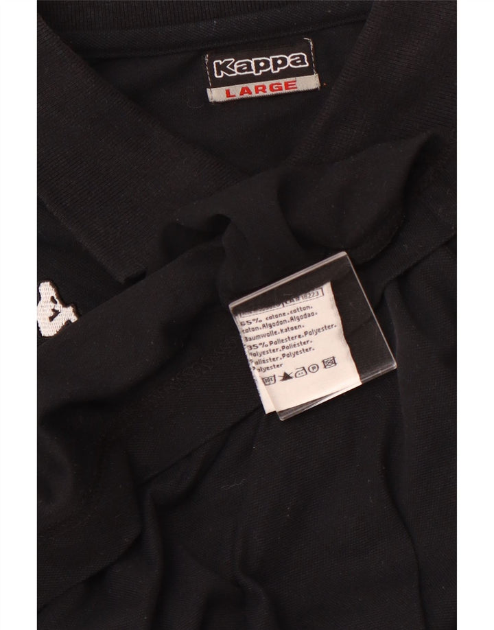 KAPPA Poloshirt til mænd XL Sort bomuld