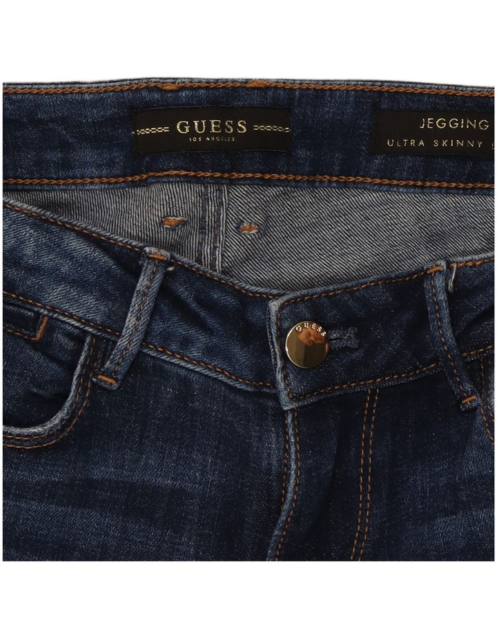 Guess Womens Distressed Jegging Skinny Jeans W30 L28 Blue