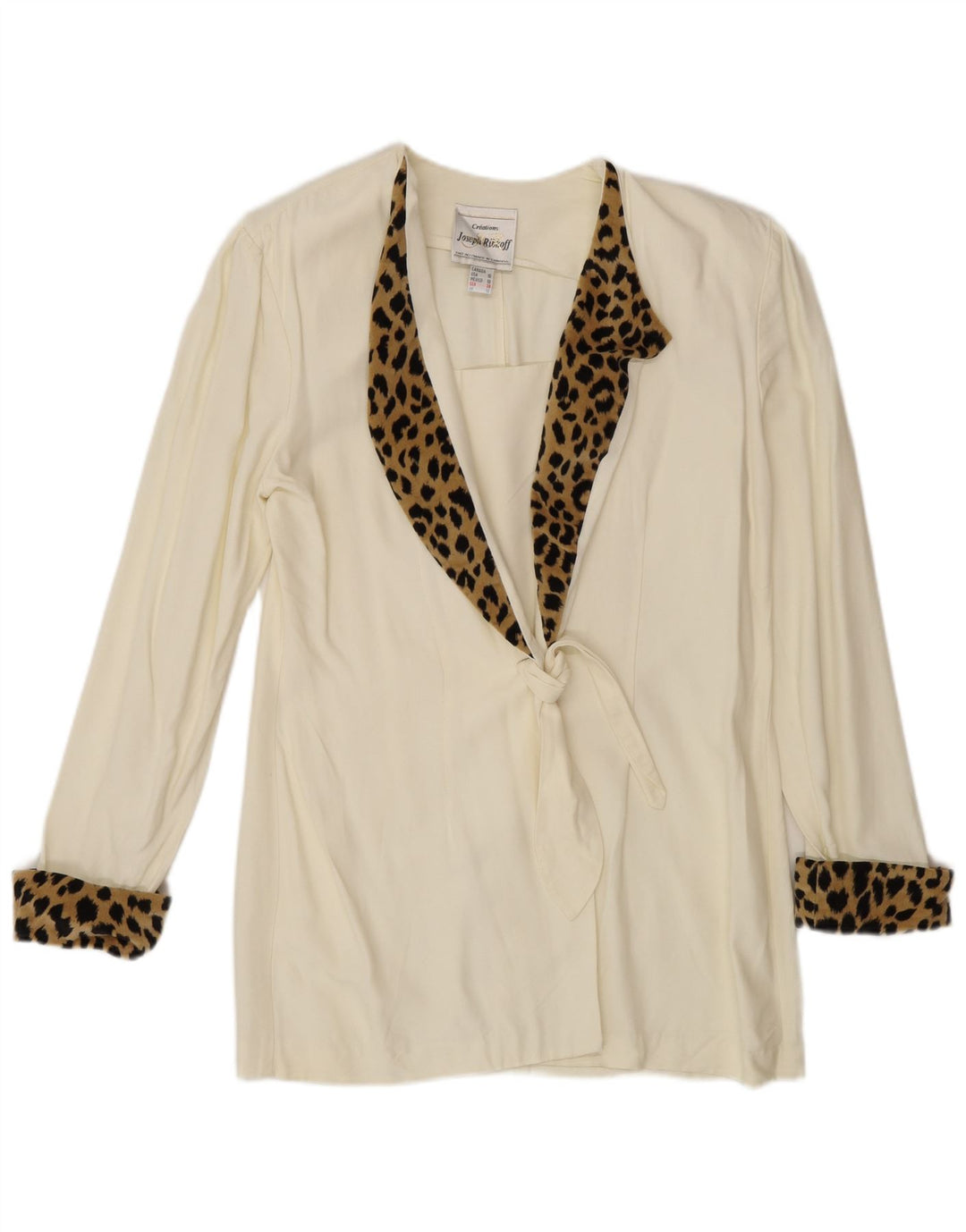 Joseph Ribkoff Dame Blazer Jacket UK 12 Medium Off White Animal Print