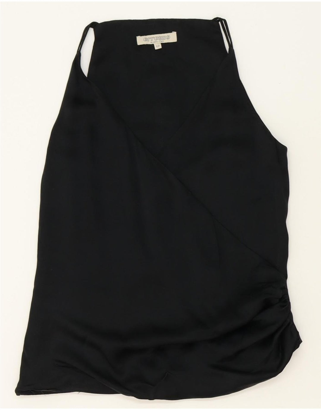 ERREUNO Womens Sleeveless Blouse Top IT 42 Medium Black Acrylic Vintage Erreuno and Second-Hand Erreuno from Messina Hembry 