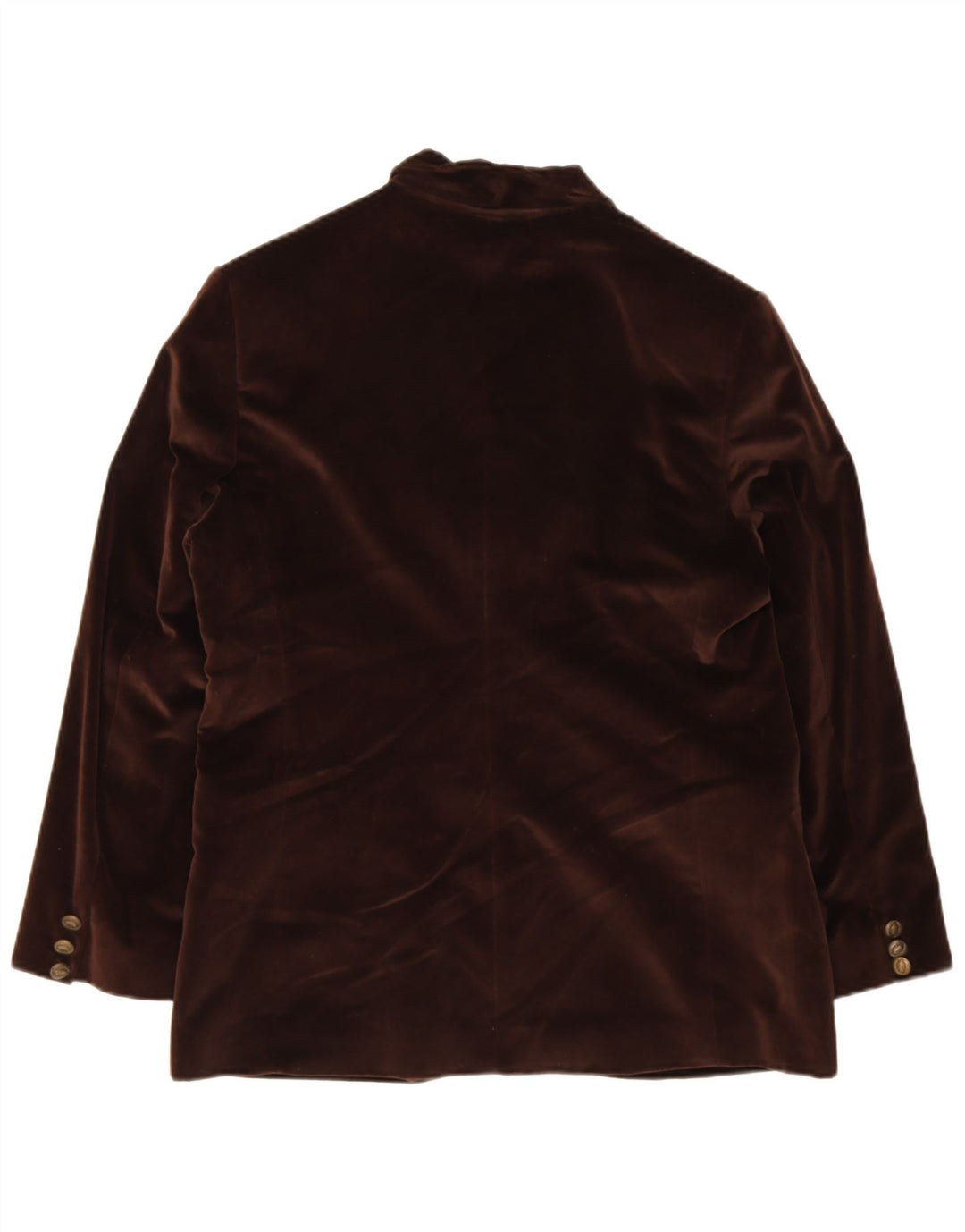 Vintage dame fløjl 3-knaps blazerjakke EU 44 XL brun uld