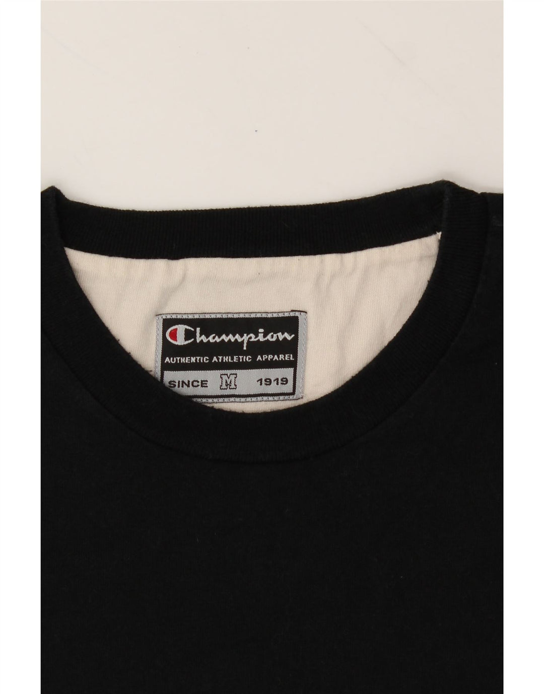 CHAMPION Mens Graphic Top Long Sleeve Medium Black Cotton Vintage Champion and Second-Hand Champion from Messina Hembry 