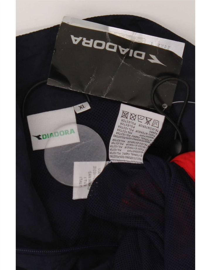 Diadora Træningsdragt til mænd Topjakke XL Marineblå Colourblock Polyester