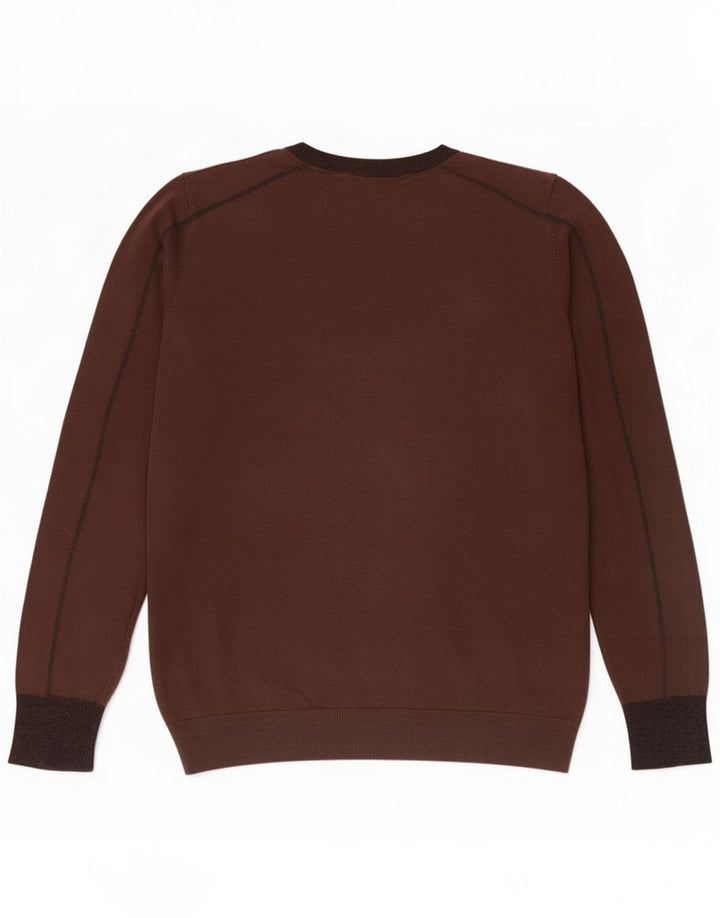 Gas sweater med rund hals til mænd Large Brown