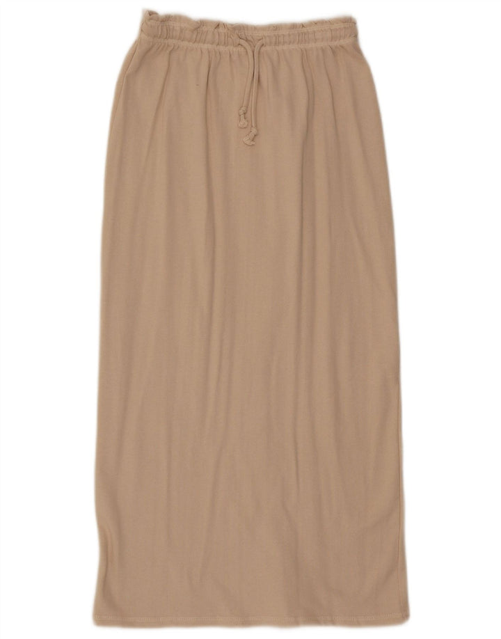 Zara Midi-nederdel til kvinder, lille W26 beige bomuld