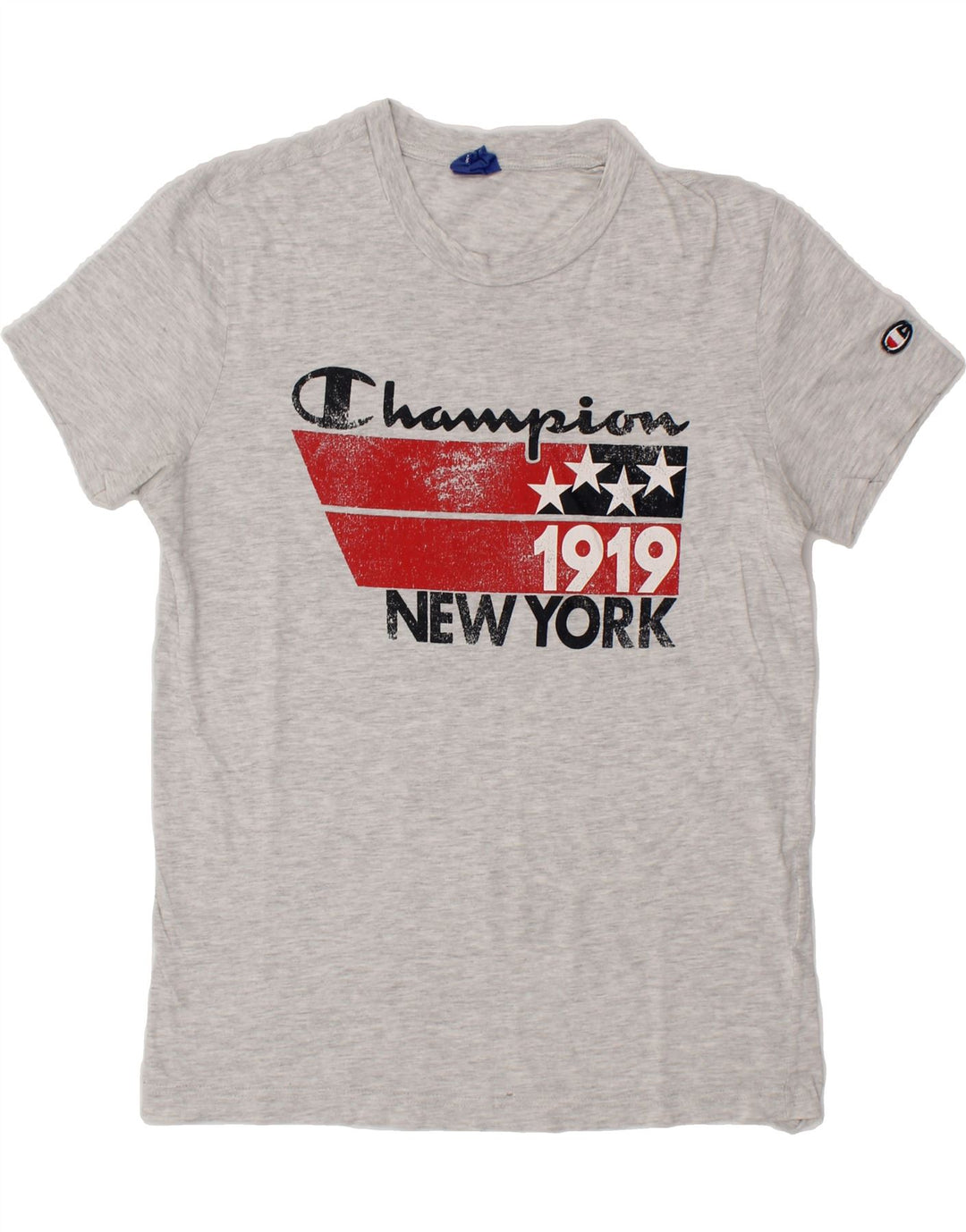 CHAMPION Mens Graphic T-Shirt Top Small Grey Cotton Vintage Champion and Second-Hand Champion from Messina Hembry 