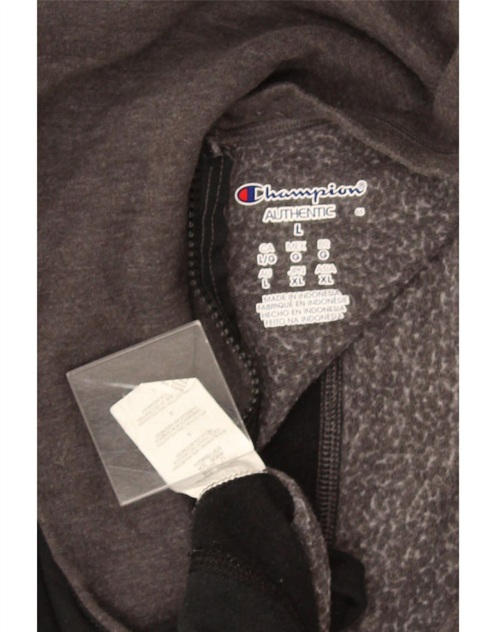 CHAMPION Womens Crop Sweatshirt Jumper UK 16 Large Grey Colourblock