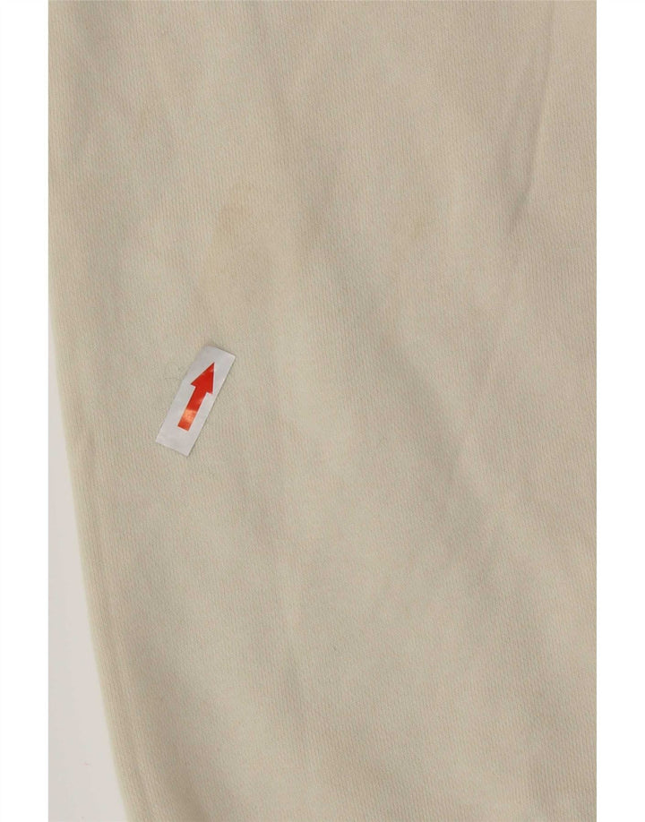 Nike Womens Crop Oversized Sweatshirt Jumper UK 14 Medium Off White Bomuld