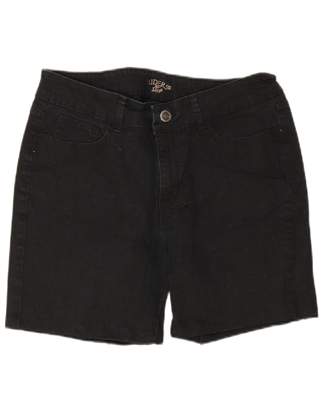 Lee Womens Riders Denim Shorts US 12 Large W30 Black Bomuld