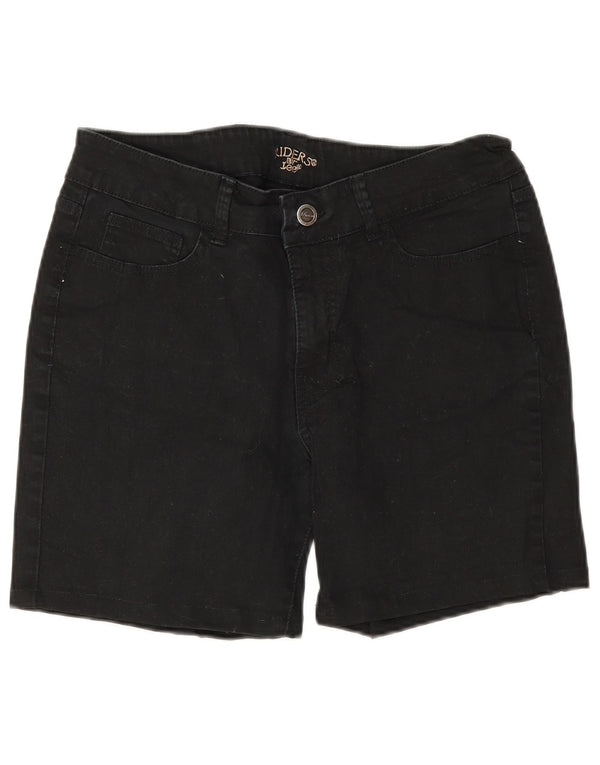 Lee Womens Riders Denim Shorts US 12 Large W30 Black Bomuld