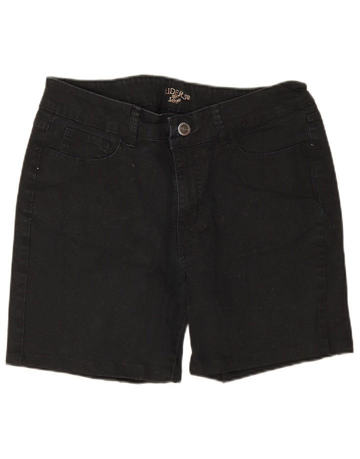 Lee Womens Riders Denim Shorts US 12 Large W30 Black Bomuld