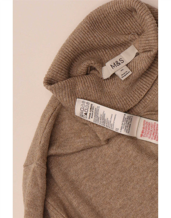 Marks & Spencer Dame Oversized rullehals sweater UK 6 XS Beige