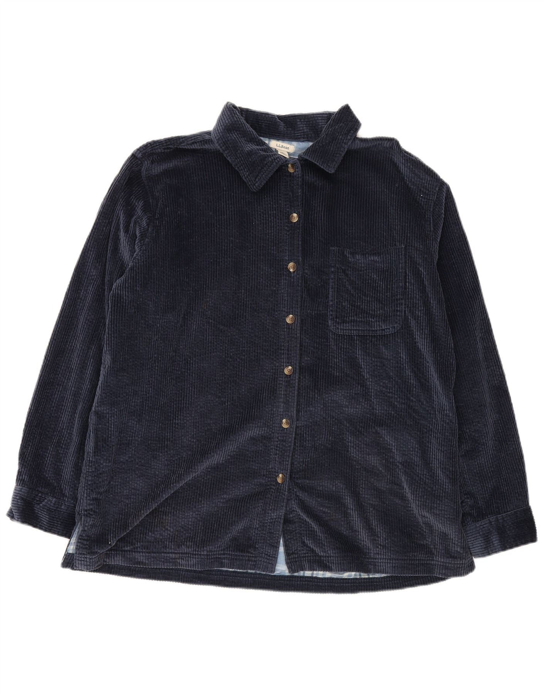 L.L.Bean Herre fløjlsskjorte Stor marineblå bomuld