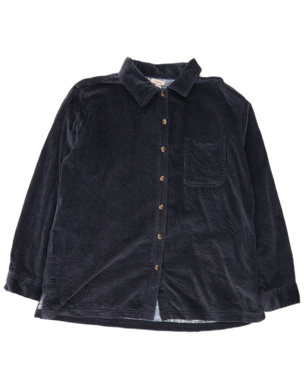 L.L.Bean Herre fløjlsskjorte Stor marineblå bomuld