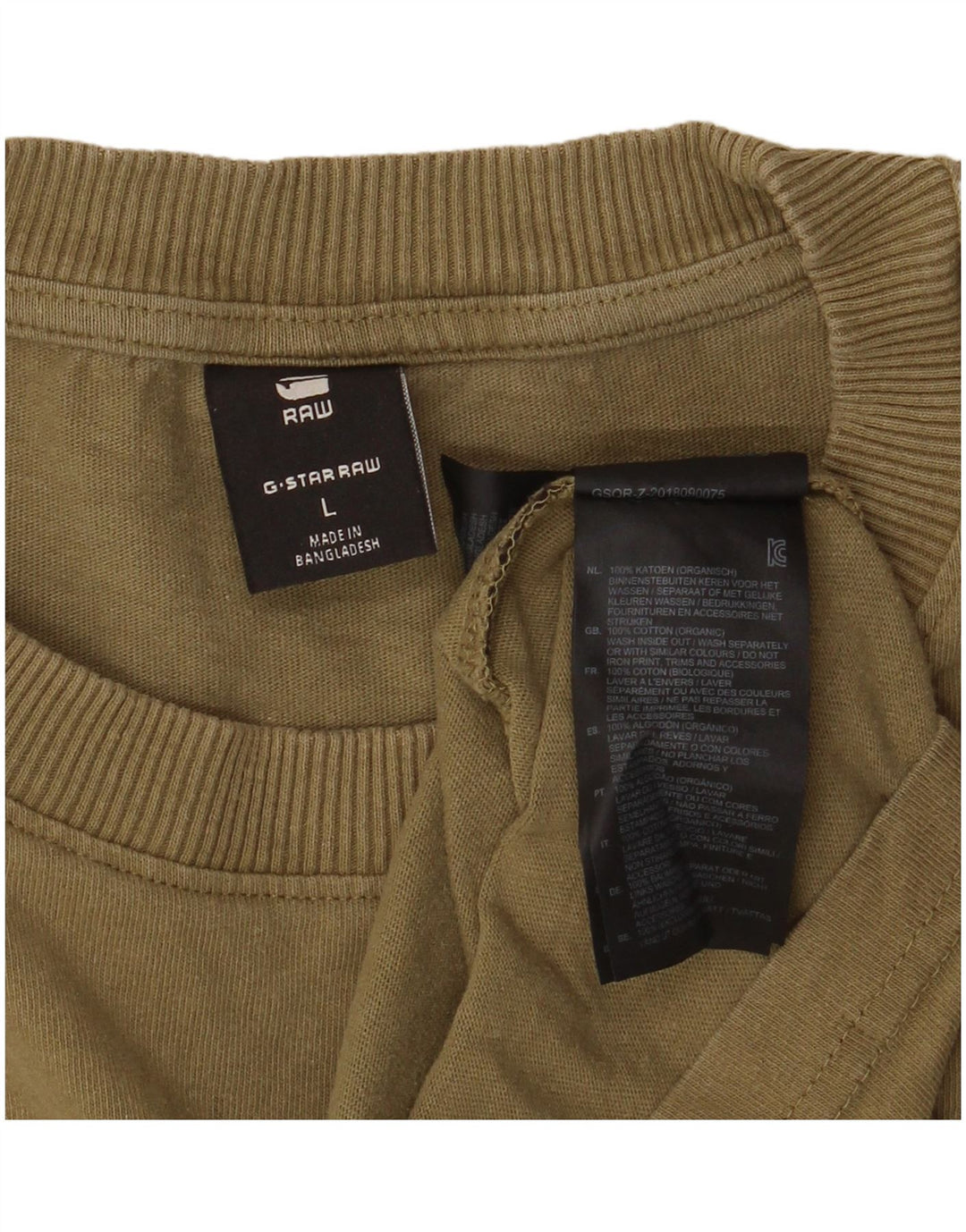 G-Star Herre T-Shirt Top Stor Khaki Bomuld