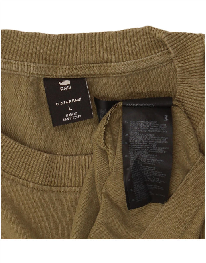 G-Star Herre T-Shirt Top Stor Khaki Bomuld