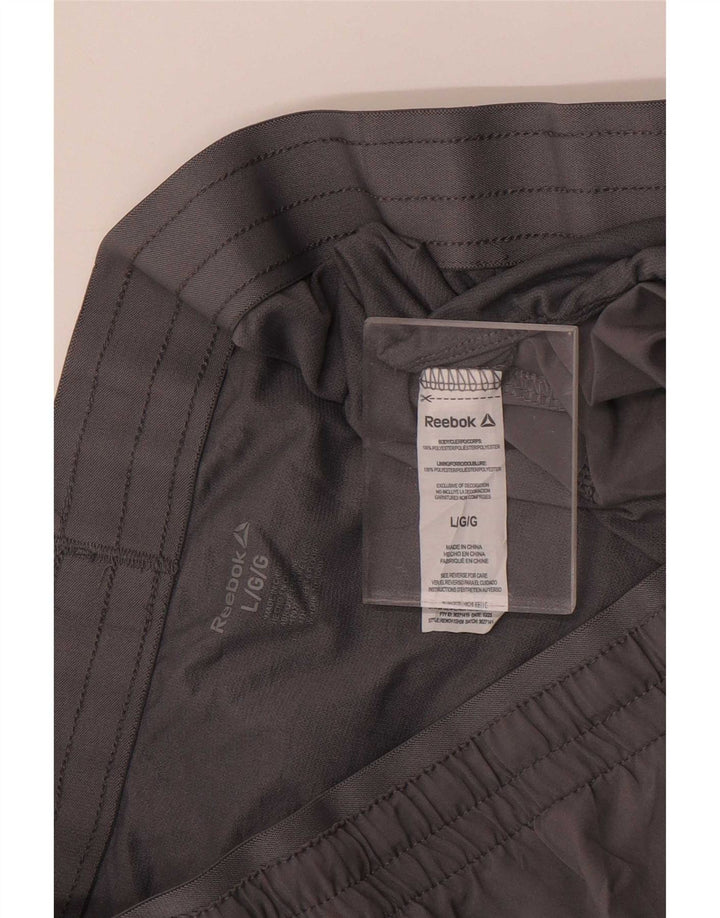 Reebok Herre grafiske sportsshorts store grå polyester