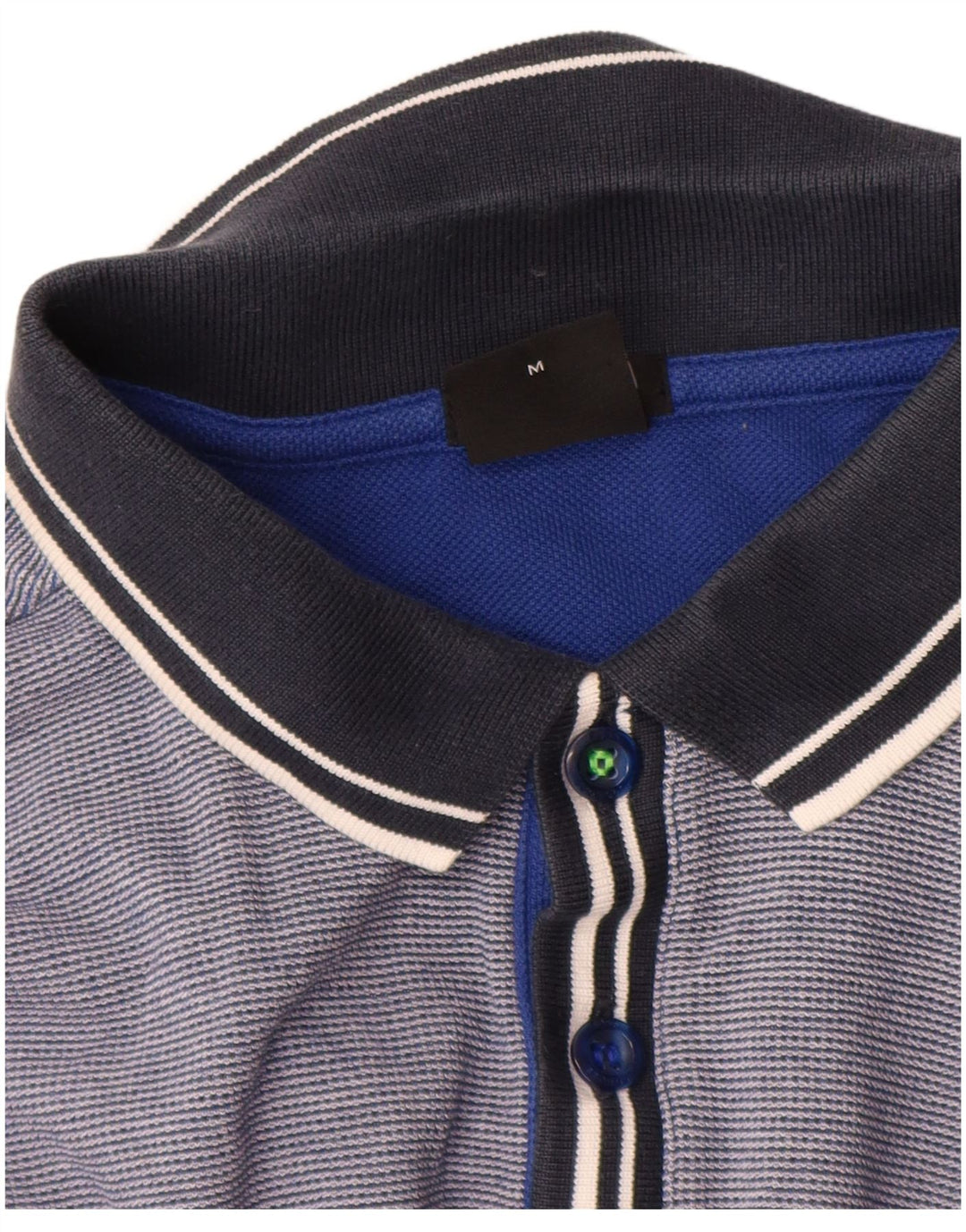 Hugo Boss Herre Regular Fit Polo Shirt Medium Blue Pinstripe Bomuld