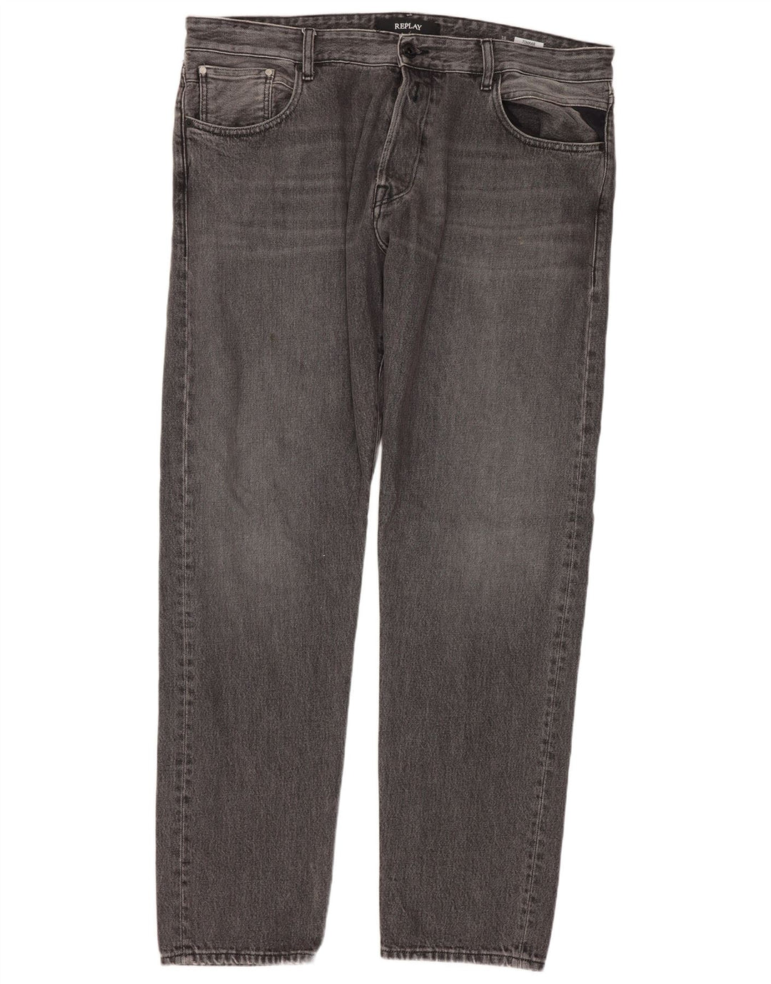 Replay Herre Tinmar Tapered Jeans W38 L32 Grå Bomuld