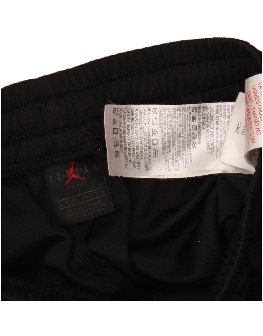 Jordan drenge sportsshorts 12-13 år Large Black Colourblock Polyester