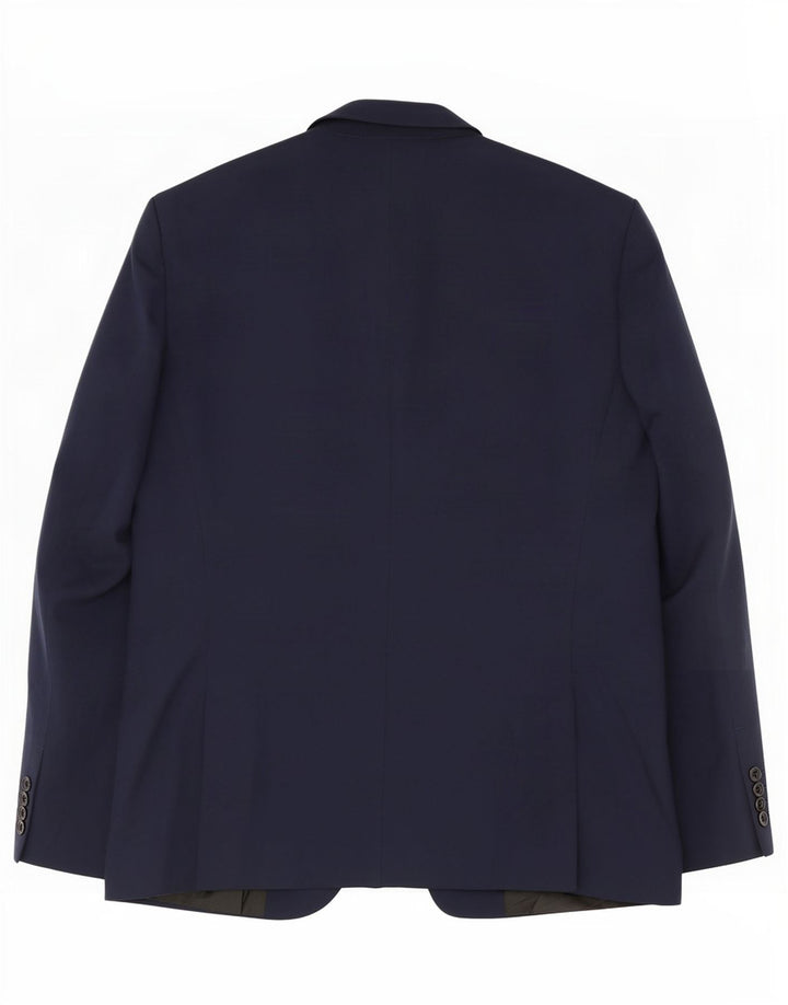 Zara Herre 2 Button Slim Fit Blazer Jacket EU 56 XL Navy Blue