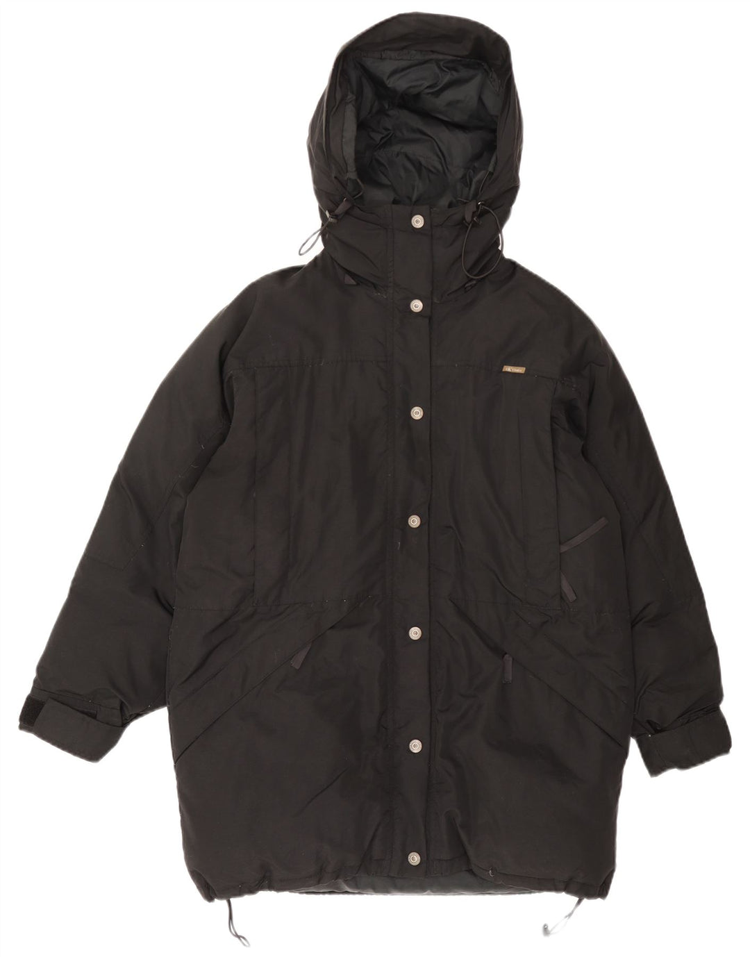 Calvin Klein Dame Hætte Oversized Polstret Frakke UK 10 Small Black Nylon