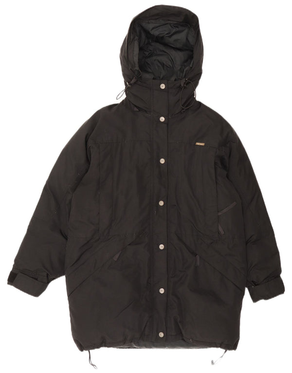 Calvin Klein Dame Hætte Oversized Polstret Frakke UK 10 Small Black Nylon