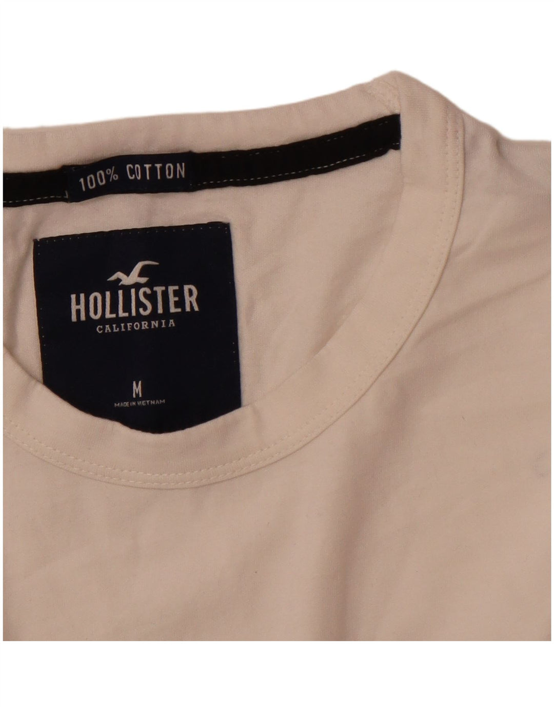 HOLLISTER Herre Grafisk Top Langærmet Medium White Colourblock Bomuld