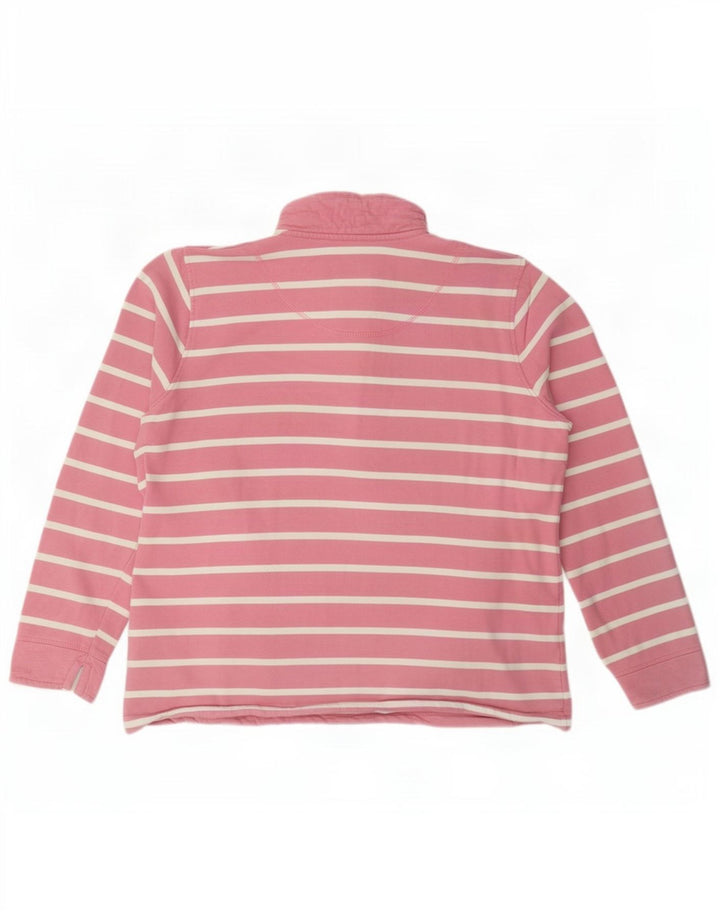 Crew Clothing Dame Oversized Sweatshirt Jumper UK 14 Stor Pink Stribet