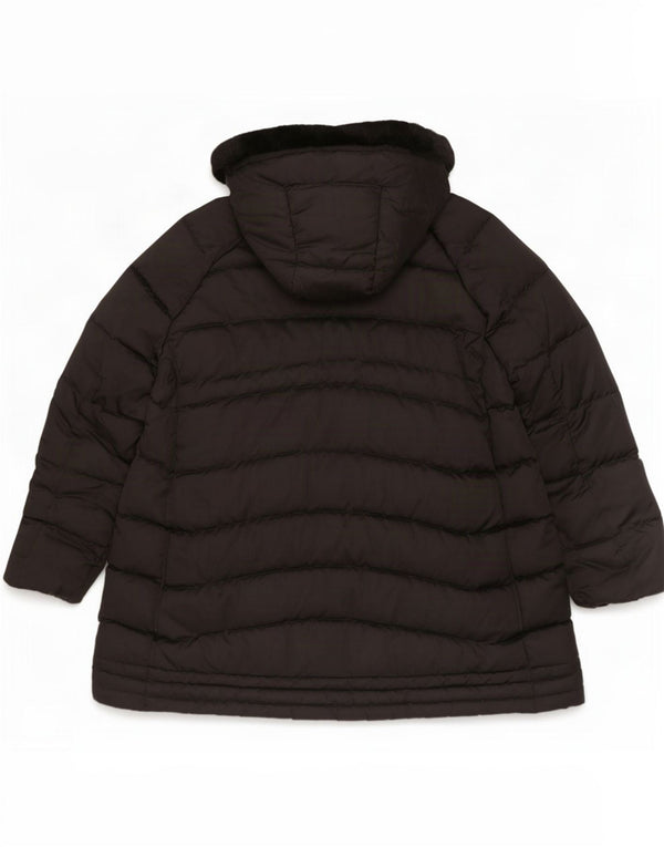 Geox Womens Respira hættepolstret frakke UK 18 XL Sort polyester