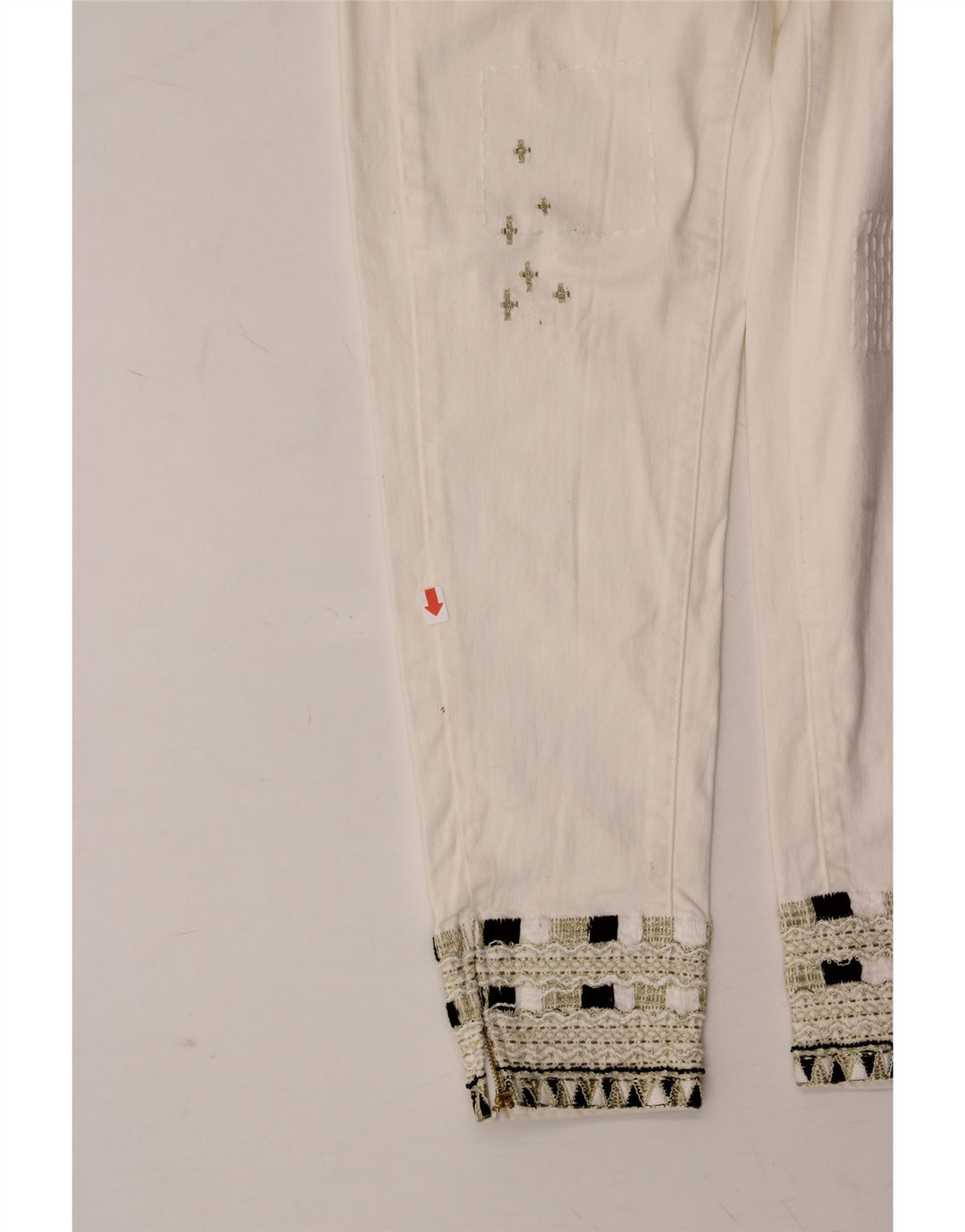 DESIGUAL Womens Slim Jeans W32 L27 White Cotton Vintage Desigual and Second-Hand Desigual from Messina Hembry 
