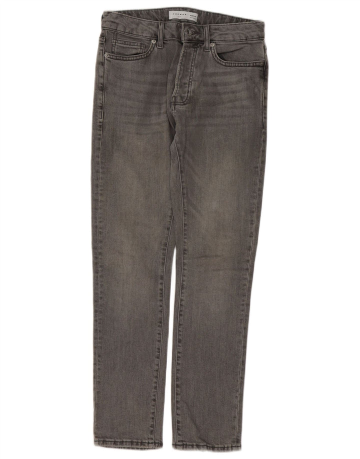 Topman Mens Slim Jeans W28 L30 Grey Cotton
