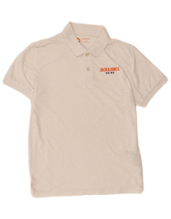 Jack & Jones Mens Polo Shirt Small White Cotton