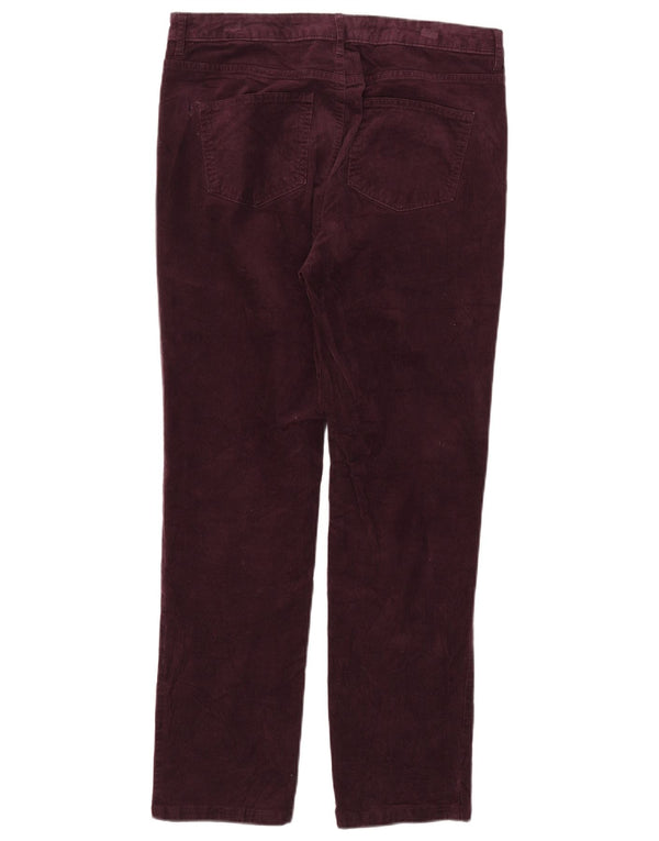 Marks & Spencer fløjlsbukser til kvinder UK 14 Large W32 L27 Burgundy